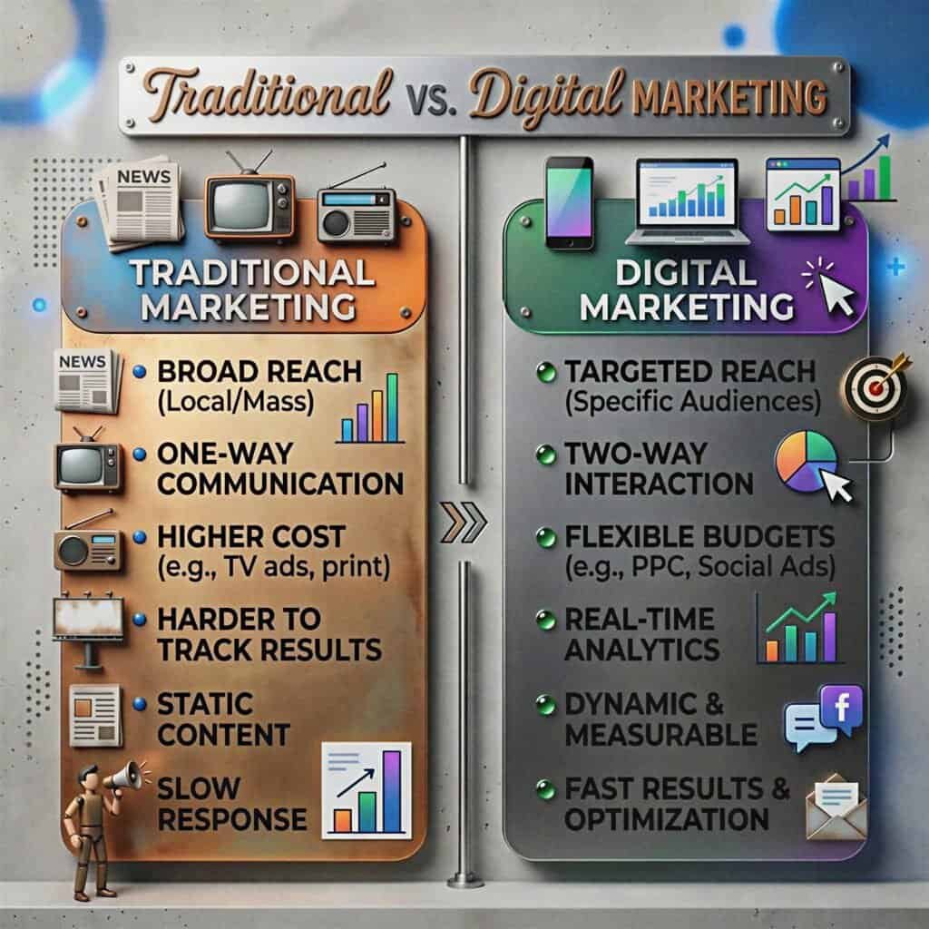 Digital Marketing vs Traditional Marketing